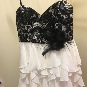 Black and white Masquerade dress